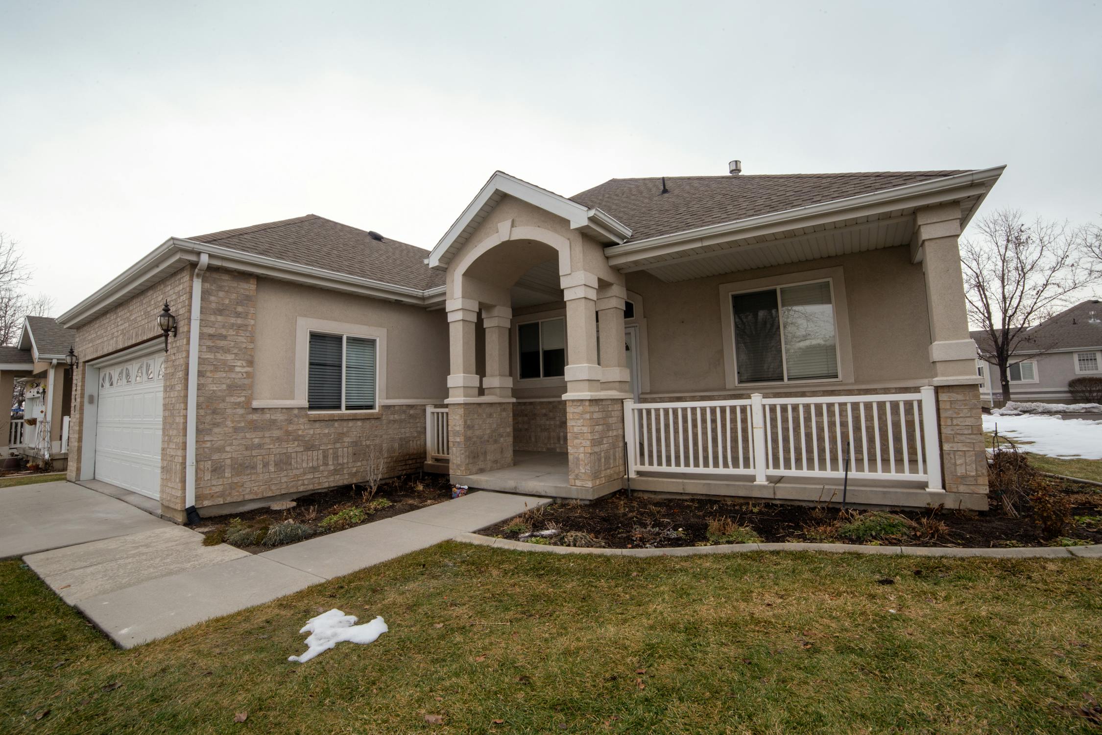 A brown customized house