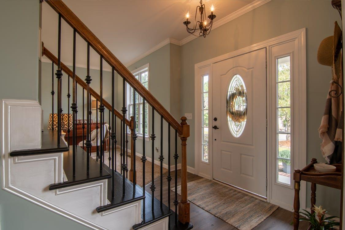 A Michigan rental home with a wooden interior