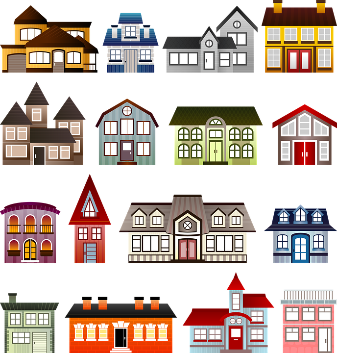 An Illustration of Different Types of Real Estate, from Commercial to Industrial to Residential