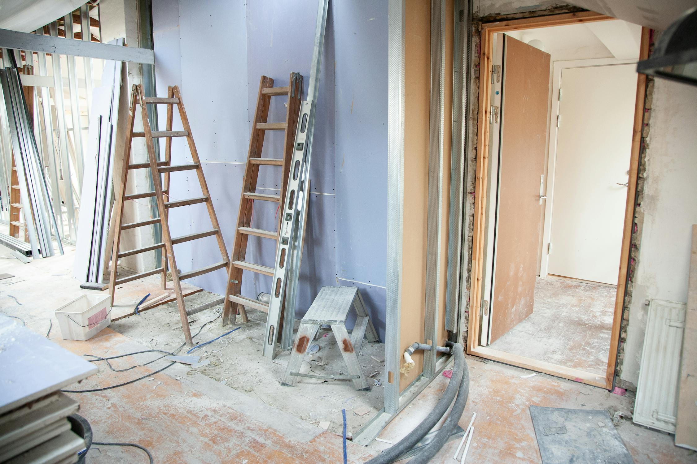 A house being renovated using a fix-and-flip loan in New Hampshire   